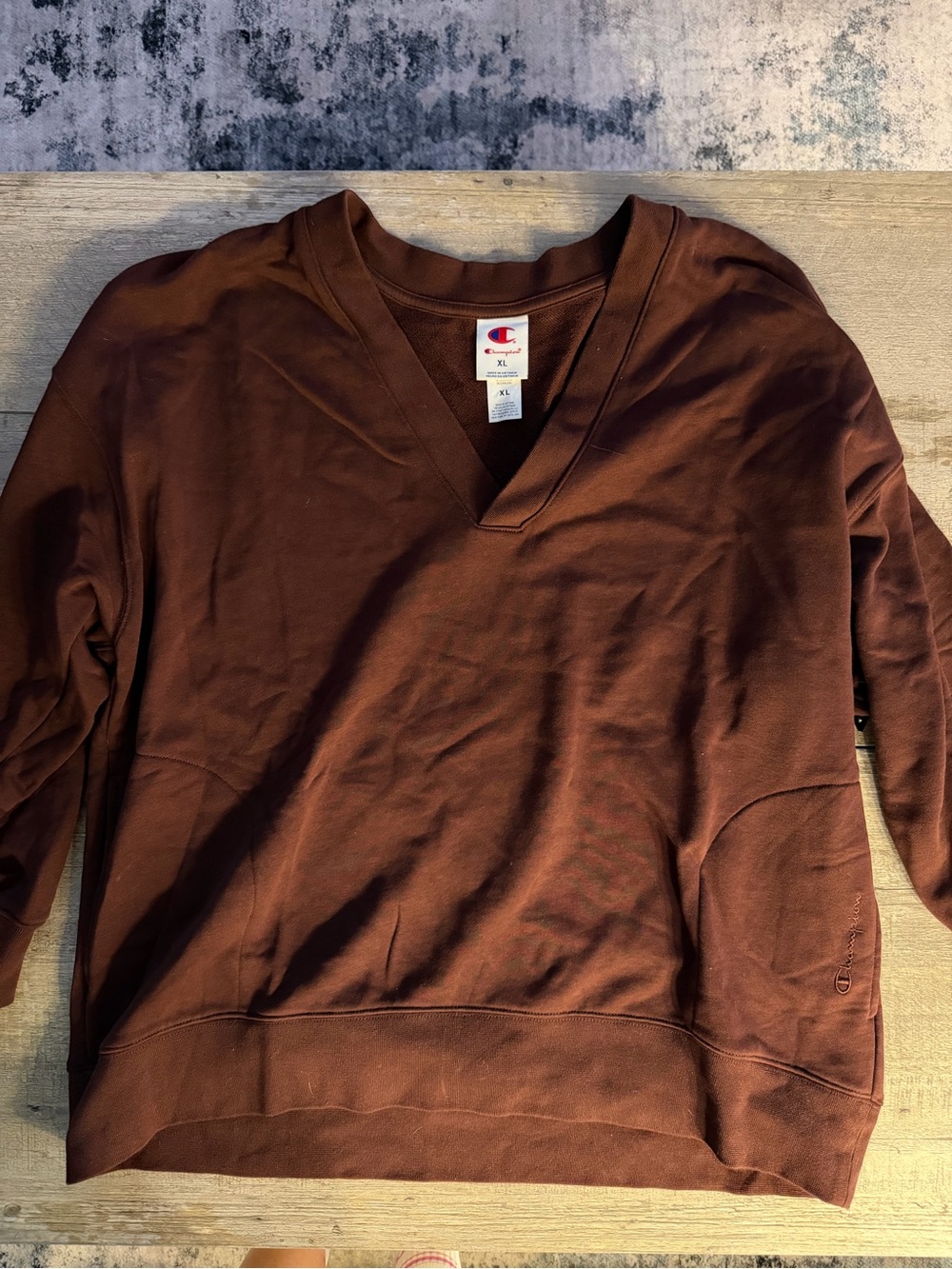 Champion Women’s V-Neck Pullover Sweater - Brown